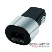 Astrum CC100 fekete - ezüst autós szivar töltő 1.0A 1xUSB A93010-S