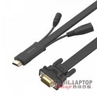 Astrum DA460 HDMI apa - VGA apa / 3,5MM jack audio / Micro USB all in one audio - video adapter