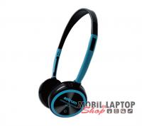 Astrum Fejhallgató mikrofonnal fekete - kék színben puha fülpárnával HS-221 / HS210