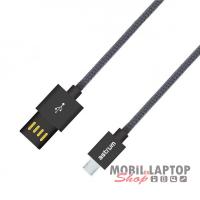 Astrum UD310 1M Micro USB szövethálós strapabíró high speed adatkábel fekete A53031-T