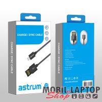 Astrum UD310 V2 1,2M USB - kétoldalas micro USB strapabíró high speed adatkábel fekete A53031-T