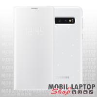Flippes tok Samsung G973 Galaxy S10 ( 6,1" ) fehér oldalra nyíló Clear View Cover EF-ZG973CWEG