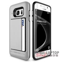Kemény hátlap Samsung G935 Galaxy S7 Edge Damda Clip acél ezüst bankkártya tartóval VERUS