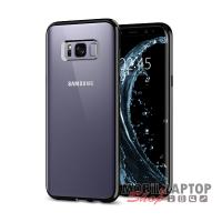 Kemény hátlap Samsung G950 Galaxy S8 átlátszó éjfekete kerettel Spigen SGP Ultra Hybrid