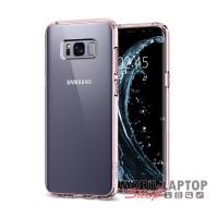 Kemény hátlap Samsung G950 Galaxy S8 átlátszó rózsaszín kerettel Spigen SGP Ultra Hybrid