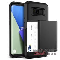 Kemény hátlap Samsung G950 Galaxy S8 Damda Glide sötét ezüst bankkártya tartóval VERUS