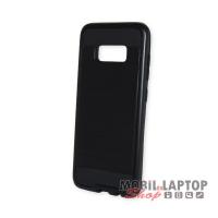 Kemény hátlap Samsung G950 Galaxy S8 ütésálló műanyag + gumi fekete