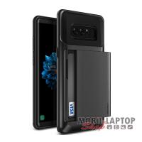 Kemény hátlap Samsung N950 Galaxy Note 8 Damda Glide metál fekete bankkártya tartóval VERUS
