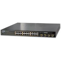 PLANET WGSW-24040HP4 19" 24port GbE LAN 4xSFP menedzselhető PoE switch