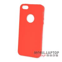 Szilikon tok Apple iPhone 5 / 5S / SE ultravékony matt piros