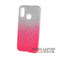 Szilikon tok Huawei P20 Lite csillámos rózsaszín-átlátszó smirgli
