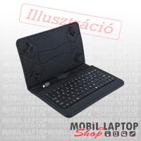 Tok mappa tablet 7" univerzális billentyűzetes USB Type-C fekete
