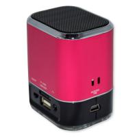 Univerzális zenedoboz kicsi USB, rádiós, bővíthető rózsaszín