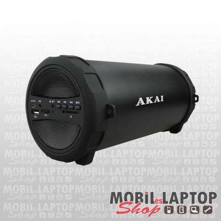 Akai ABTS-11B hordozható Bluetooth hangszóró FM rádióval, micro SD olvasóval, AUX, 10W
