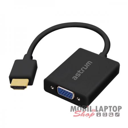 Astrum DA450 HDMI - VGA + Audio Converter adapter fekete (aktív)
