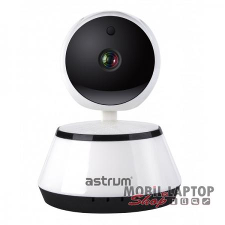 Astrum IP100 fehér forgatható biztonsági IP kamera 1280x720P HD, Wi-Fi, MicroSD, Mikrofon