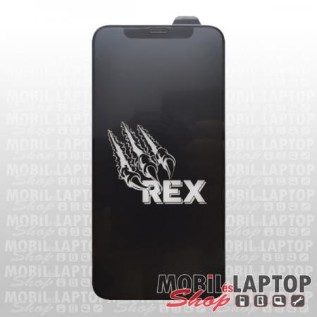 Fólia Apple iPhone XS Max / 11 Pro Max ( 6,5" ) fekete kerettel teljes kijelzős matt ÜVEG STURDO REX