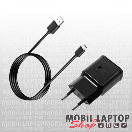 Hálózati töltő Samsung USB Type-C 2000mAh fekete ( EP-TA200 + EP-DW700CBE ) gyorstöltés támogatás