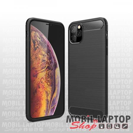 Szilikon tok Apple iPhone 11 Pro Max ( 6,5" ) fekete karbon minta