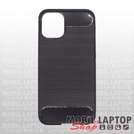 Szilikon tok Apple iPhone 12 Mini ( 5,4" ) fekete karbon minta
