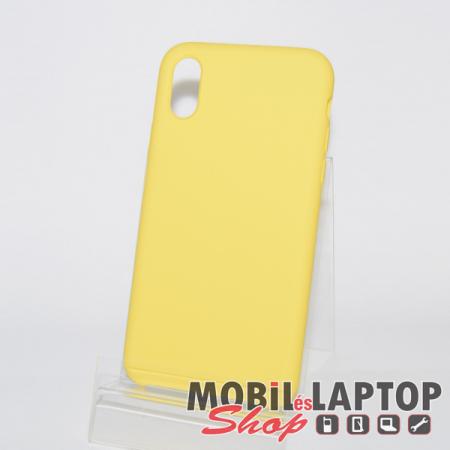Szilikon tok Apple iPhone X. / XS. ( 5,8" ) Soft Touch sárga