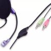 Genius HS-02B jack mikrofonos PC fekete-lila headset