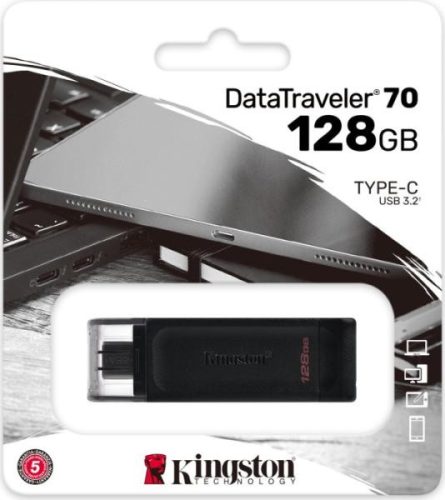 Kingston 128GB USB3.2 C DataTraveler 70 (DT70/128GB) Flash Drive