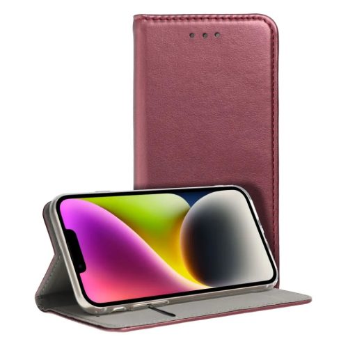 Flippes tok Apple iPhone 14 Pro Max ( 6,7" ) bordó oldalra nyíló