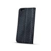Flippes tok Apple iPhone X. / XS. ( 5,8" ) fekete karbon mintás oldalra nyíló