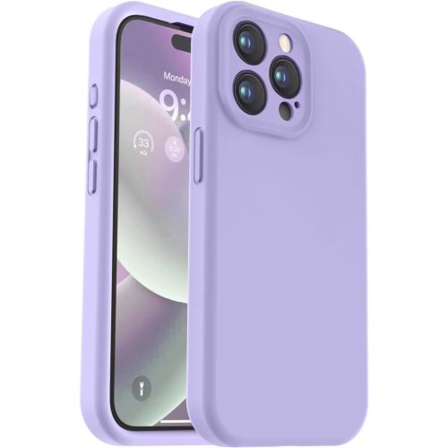 Szilikon tok Apple iPhone 15 Pro Max ( 6,7" ) ultravékony matt lila