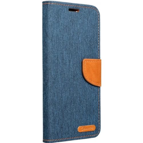 Flippes tok Apple iPhone 14 ( 6,1" ) Canvas kék oldalra nyíló