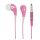 Headset sztereo univerzális rózsaszín MP3 / MP4 3,5mm