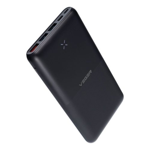 Külső akku univerzális 20000mAh 20W Power Delivery, Quick Charge 3.0 fekete VEGER S22