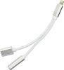 Adapter Apple lighting 8-pin és 3,5mm Jack (anya) / Apple lightning 8-pin (apa) átalakító adapter