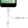 Adapter Apple lighting 8-pin és 3,5mm Jack (anya) / Apple lightning 8-pin (apa) átalakító adapter