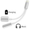 Adapter Apple lighting 8-pin és 3,5mm Jack (anya) / Apple lightning 8-pin (apa) átalakító adapter