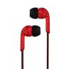Astrum EB200 univerzális 3,5mm jack piros-fekete sztereó headset mikrofonnal, szövetbevonatos kábel