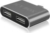 RaidSonic IcyBox USB Type-C - 2xUSB 2.0 Type-A átalakító IB-HUB1201-C