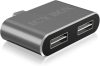 RaidSonic IcyBox USB Type-C - 2xUSB 2.0 Type-A átalakító IB-HUB1201-C