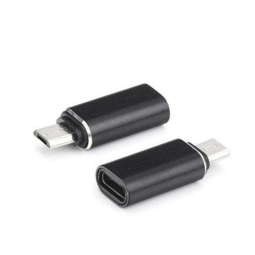 Univerzális Micro USB / USB Type-C átalakító adapter fekete