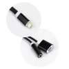 Apple iPhone 7 / 8 / X. lightning - 3,5mm jack / lightning átalakító adapter ezüst/fekete