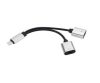 Apple iPhone 7 / 8 / X. lightning - 2x lightning elosztó adapter ezüst/fekete