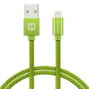 Adatkábel Apple iPhone 8pin lightning 1,2m szövethálós zöld SWISSTEN