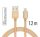 Adatkábel Apple iPhone 8pin lightning 1,2m szövethálós arany MFI engedéllyel SWISSTEN