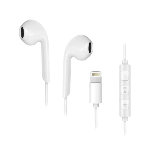 Headset sztereo univerzális lightning Apple iPhone EARPODS design fehér