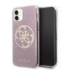 Szilikon tok Apple iPhone 11 ( 6,1" ) csillámos rózsaszín GUESS GUHCN61PCUGLPI