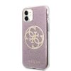 Szilikon tok Apple iPhone 11 ( 6,1" ) csillámos rózsaszín GUESS GUHCN61PCUGLPI