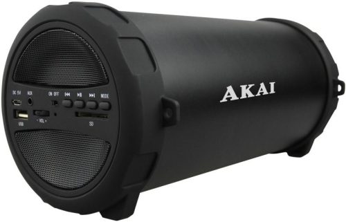 Akai ABTS-11B hordozható Bluetooth hangszóró FM rádióval, micro SD olvasóval, AUX, 10W