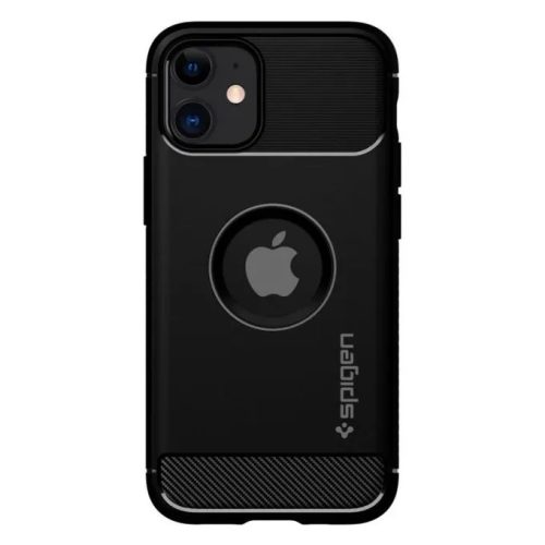 Kemény hátlap Apple iPhone 12 Mini ( 5,4" )  Rugged Armor Spigen SPG matt fekete ütésálló