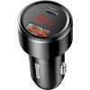 Baseus Magic Series LCD Type-C + Power Delivery + USB QC 45W autós töltő adapter fekete